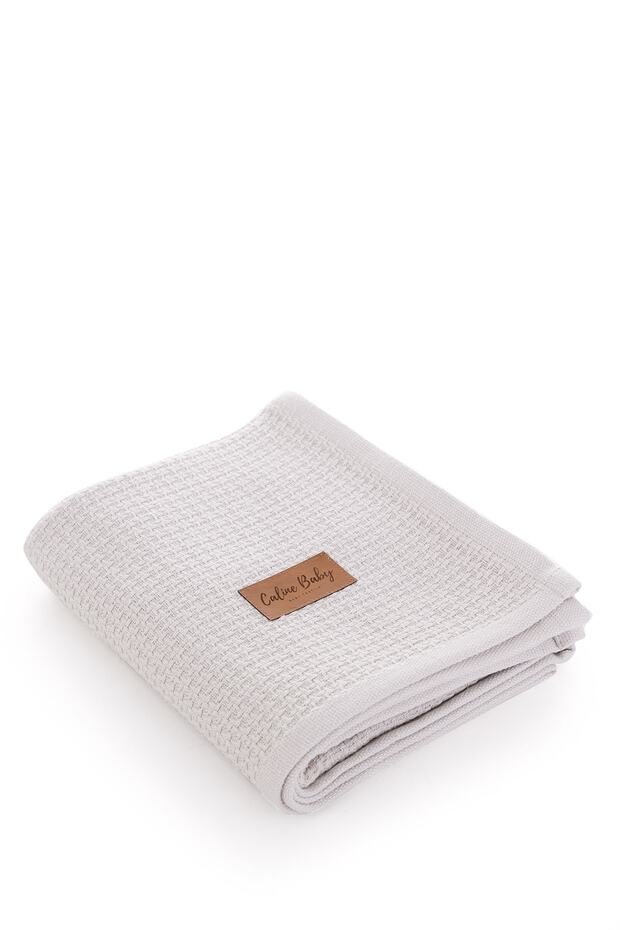 Cotton Baby Blanket 115x100cm - Stone