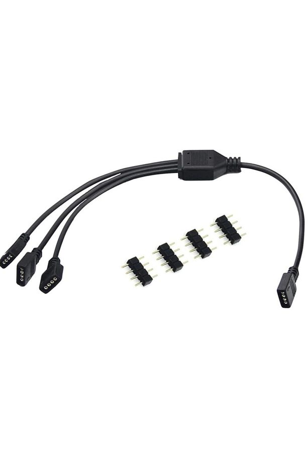 4375 Rgb Şerit 4 Pin Led Çoklayıcı Splitter Tek Kumanda 3 Çıkış - 1