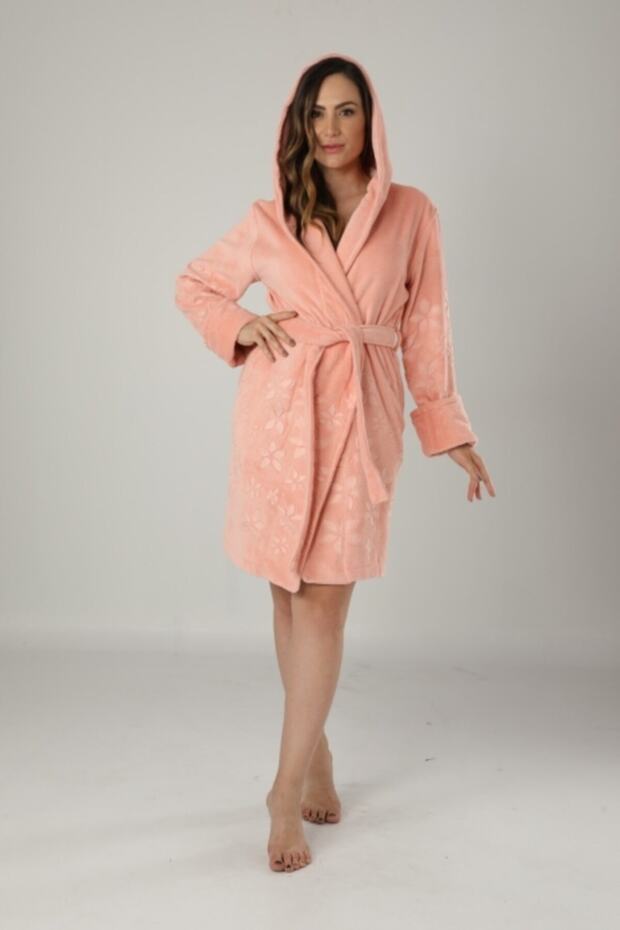 Women's Powder Skirt Floral Bamboo Cotton Bathrobe
