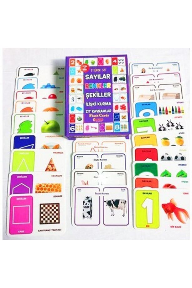 Diytoy Eğitici Sayılar Şekiller Renkler Ilişki Kurma Zıt Kavramlar - 1