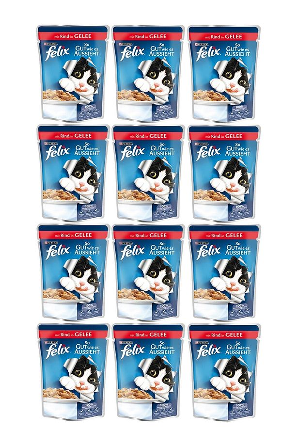 Purina Felix Sığır Etli Pouch Yaş Kedi Maması 12al 10öde - 1