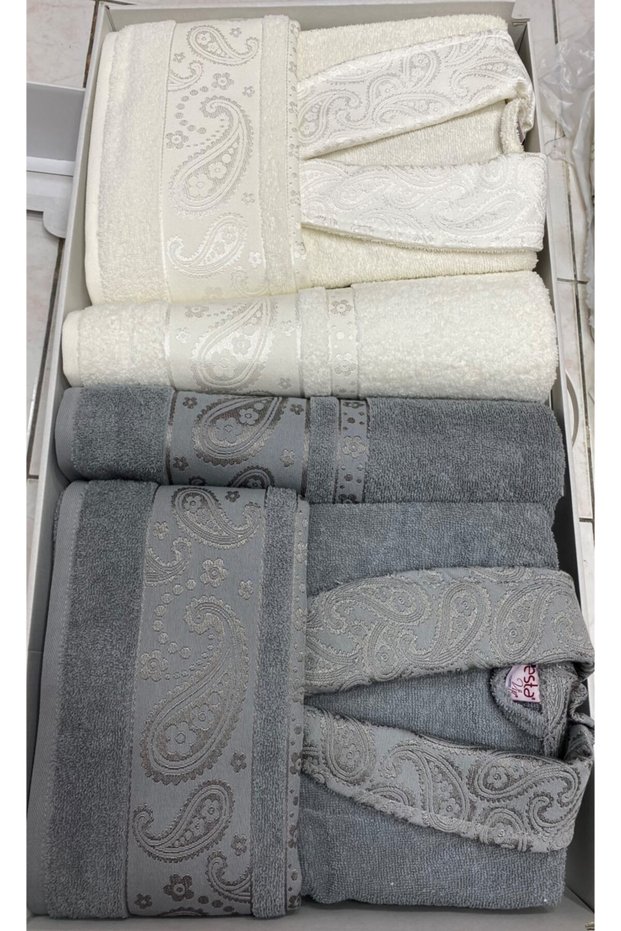Vip Family Bathrobe Set 6 Pieces 100% Cotton