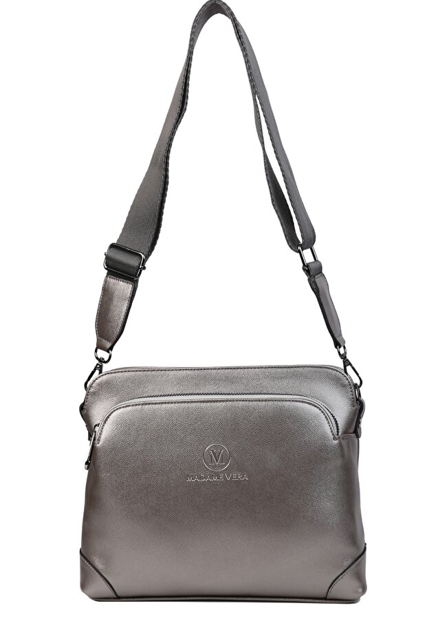Cross Strap Women's Shoulder Bag Madame Vera 034 Platinum
