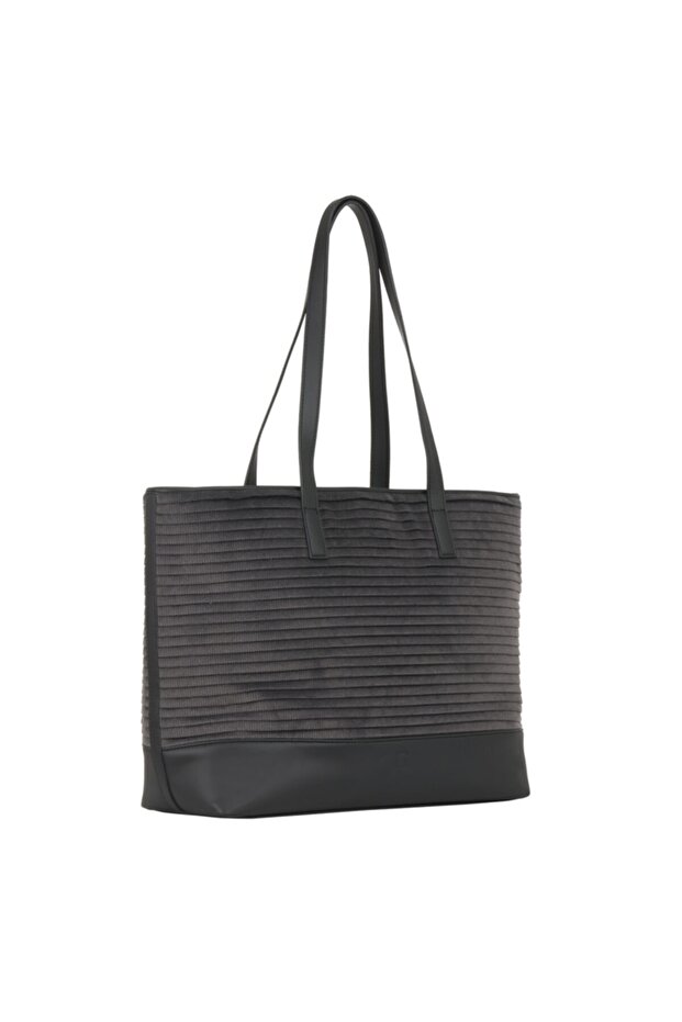 Kadın Gri Patıl Noır Shopper