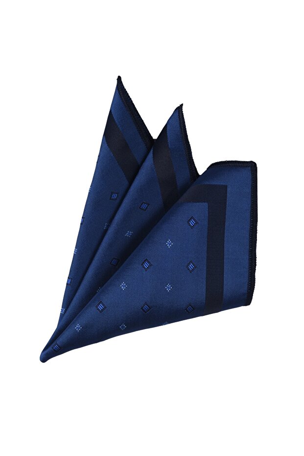 Desenli Mendil Mavi - 1