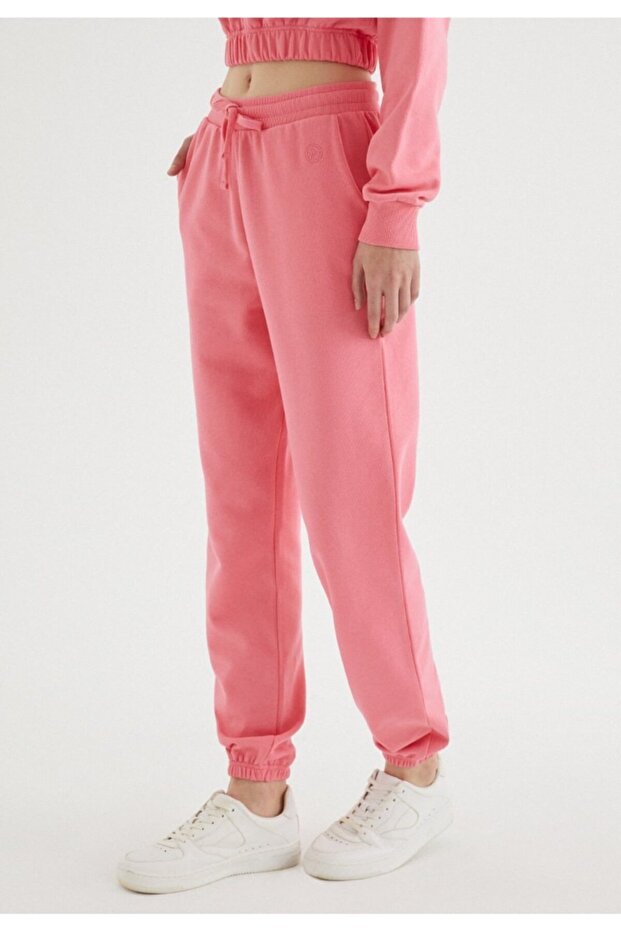Women's Pink Regular Fit Sweatpants