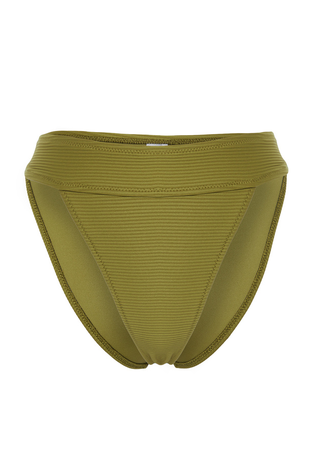 Yağ Yeşili Regular Normal Bel Bikini Altı TBESS21BA0016 - 5