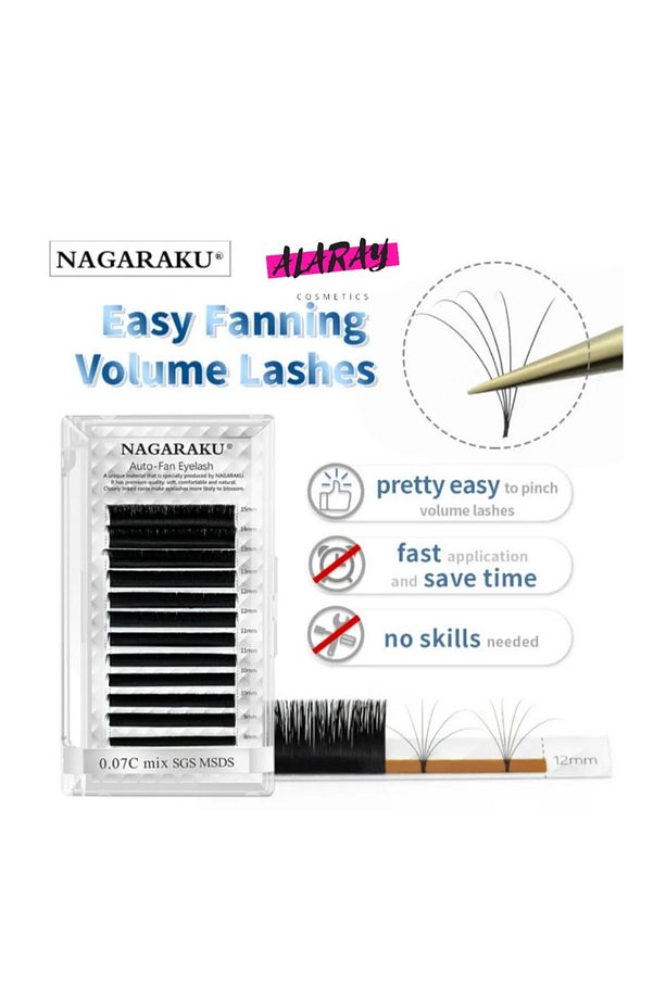 Nagaraku Ipek Kirpik Auto-fan Çek Bırak Kolay Volüm 0,07c-mix - 2