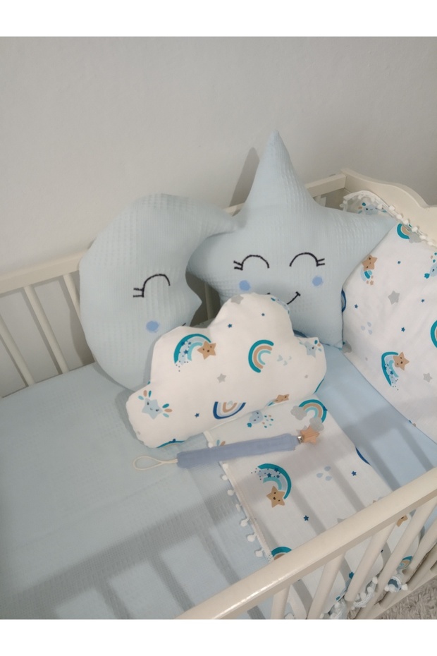 Baby Kids Room Decorative Pillow Cloud Pillow, Star Pillow and Moon Pillow 3 Pieces