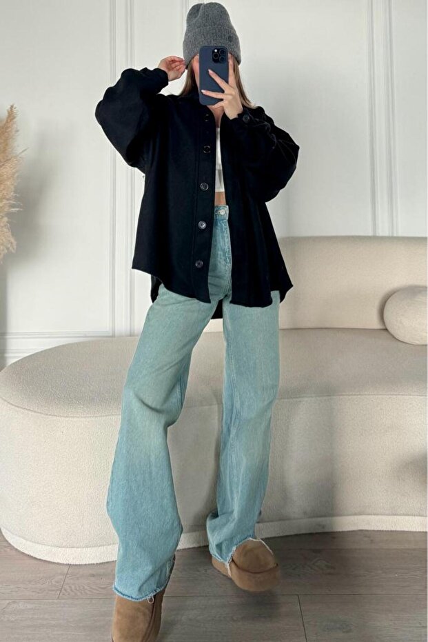 سترة قميص أساسية كبيرة الحجم من الكشمير لامبرجاك - 4