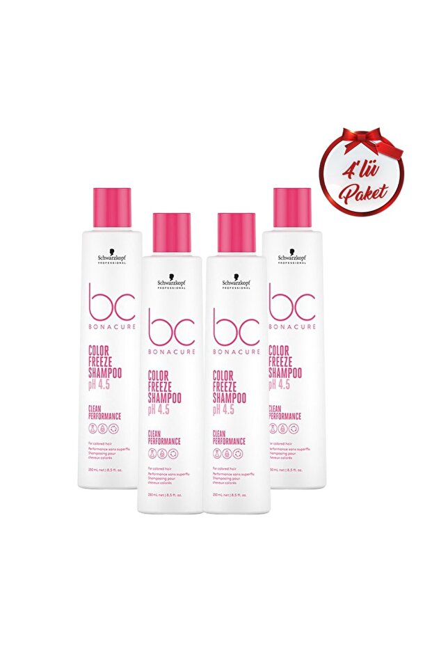 250ml 4 Adet Schwarzkopf BC Clean Renk Koruyucu Şampuan - 1