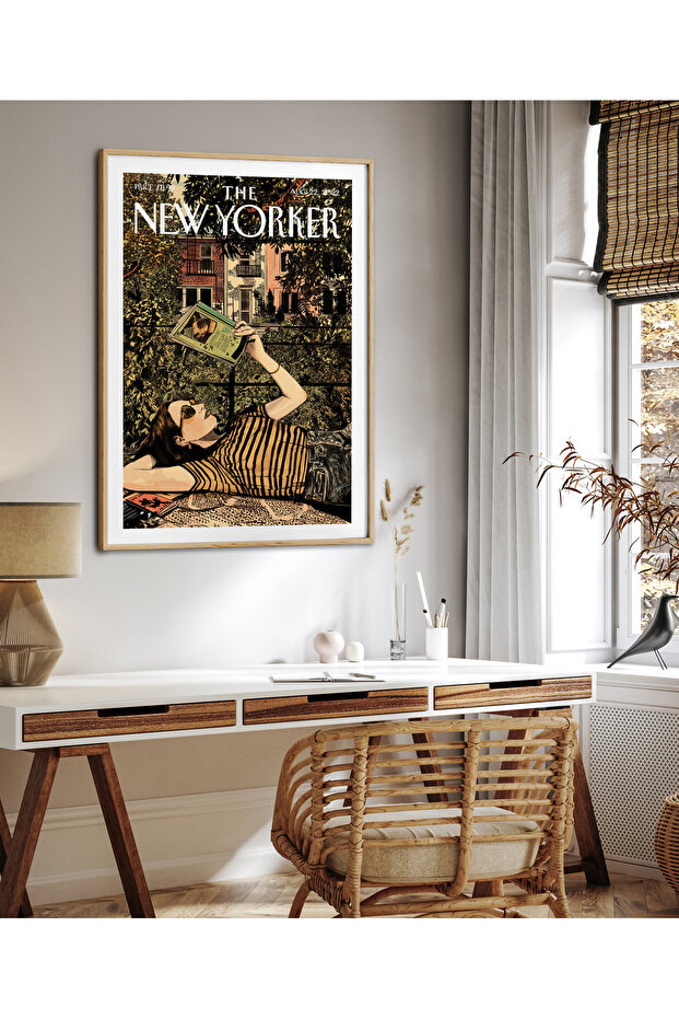 Single Framed New Yorker Serial Painting Modern Art Poster Painting Tk/285