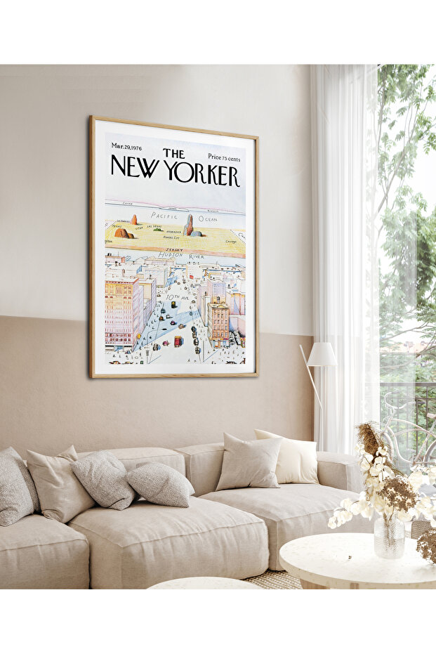 Single Framed New Yorker Serial Painting Modern Art Poster Painting Tk/286