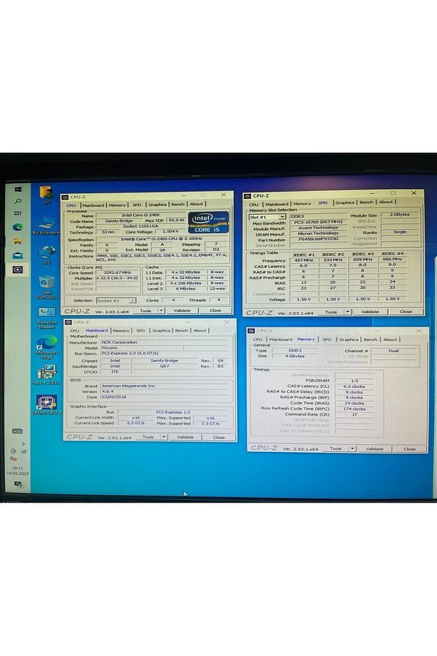 Pocono H61 LGA1155 DDR3 SATA PCI-e Intel Anakart Yenilenmiş 2.Nesil Destekli - 3