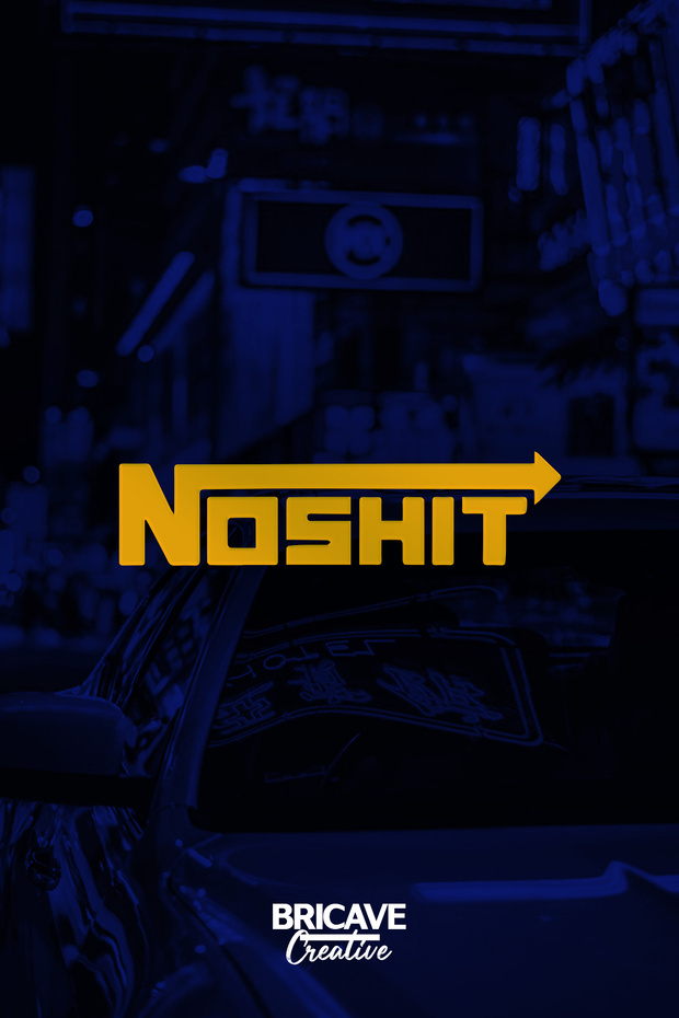 ملصق ملصق للزجاج الأمامي للسيارة والدراجة النارية NoShit JDM مقاس 18 × 5 سم