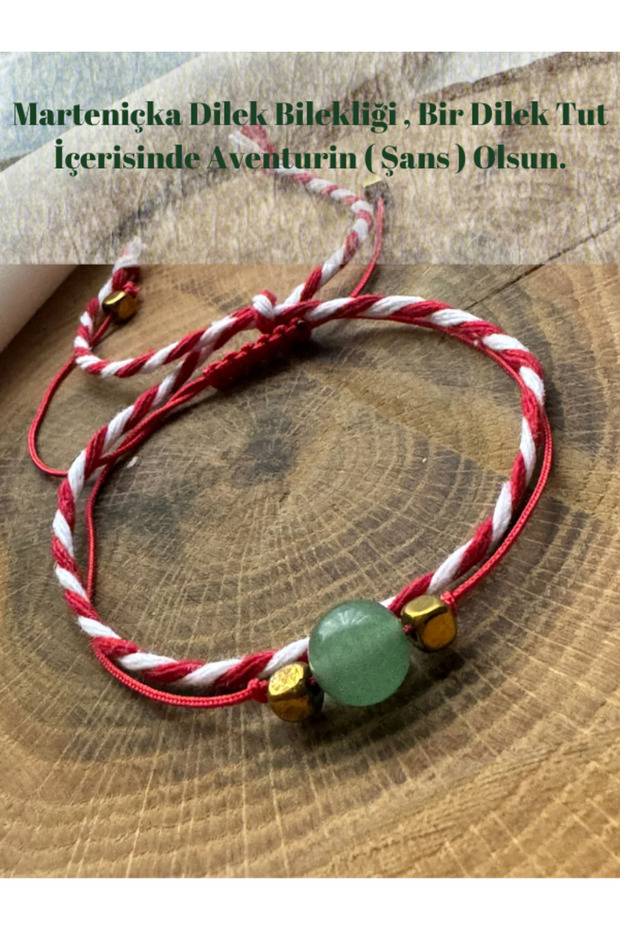 Martençka Wish Bracelet, Make a Wish, Get Aventurine (Luck) Inside