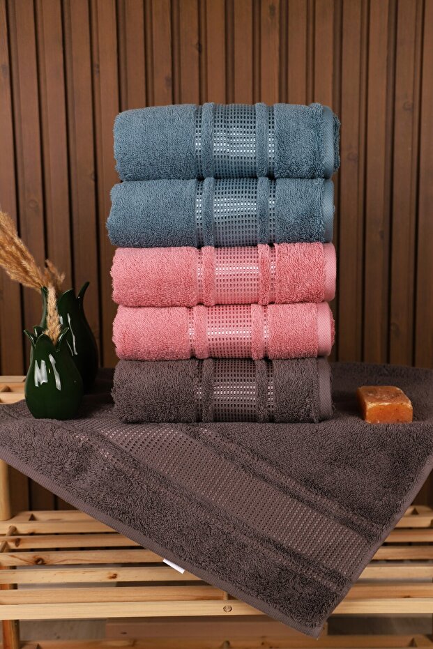 Colourist 6-Piece Cotton Highly Water Absorbent 50*90 Hand and Face Towels