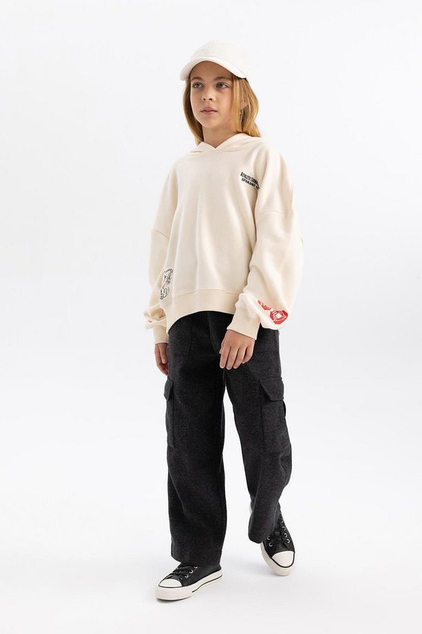 Kız Çocuk Wide Leg Kargo Geniş Paça Pamuklu Pantolon A4857a823wn - 5