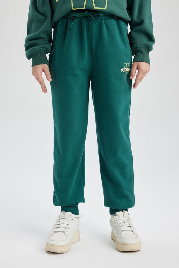 Kız Çocuk Baskılı Beli Bağcıklı Lastikli Paça Cepli Jogger Eşofman Altı B2548a823wn - 4