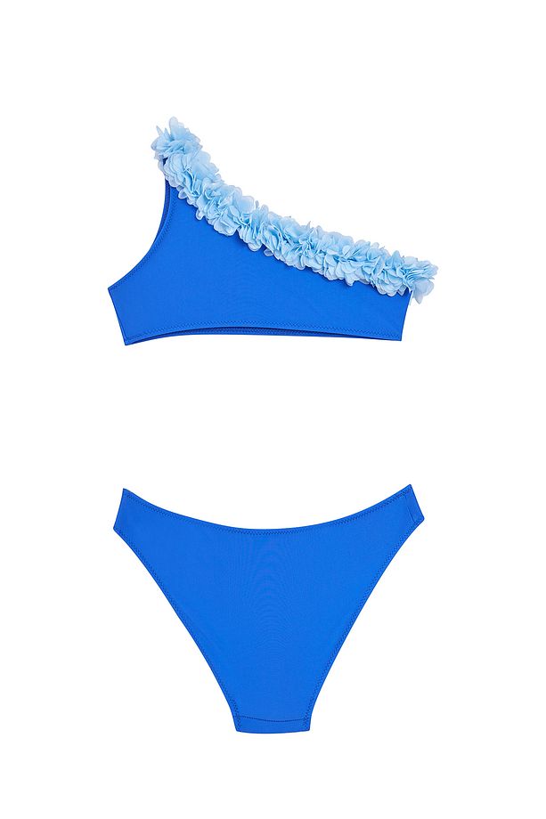 Kız Çocuk Tek Omuz Güllü Bikini - 2