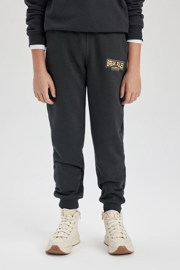 Erkek Çocuk Baskılı Beli Bağcıklı Lastikli Paça Cepli Jogger Eşofman Altı B8928a823cw - 4