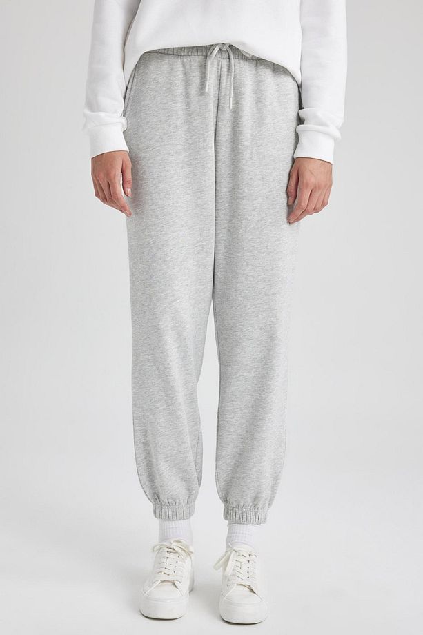 Standart Fit Kalın Jogger Eşofman Altı Bel Paça Lastikli Basic Düz Uzun Boy S7370az23wn - 7