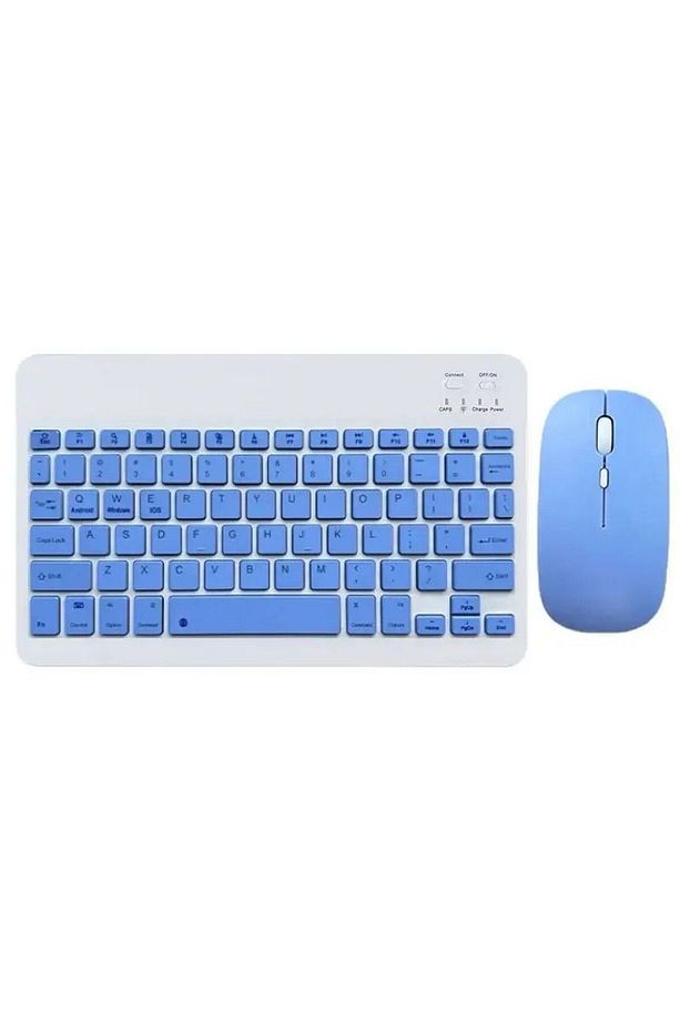 Tüm Cihazlara Uyumlu Akıllı Taşınabilir Şarj Edilebilir Kablosuz Bluetooth Klavye + Mause - 2