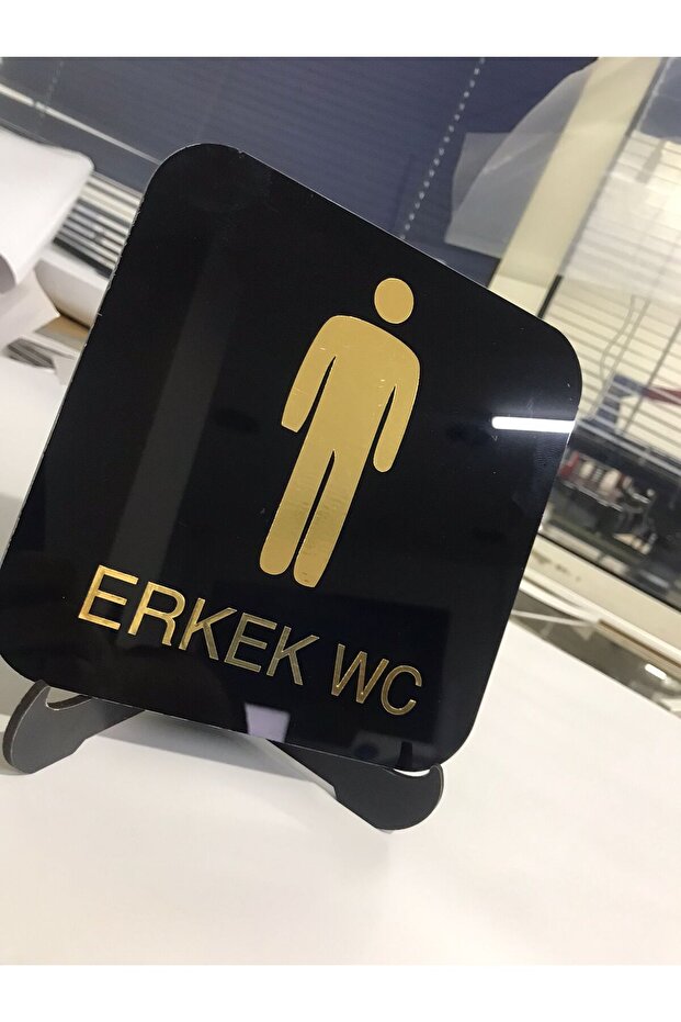 Erkek Wc Levhası Ofis Yönlendirme Kapı Isimlik Tuvalet Tabela - 2