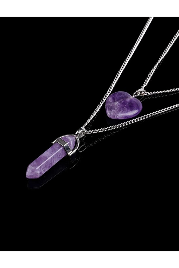 LOVER NECKLACE AMETHYST&AMETHYST