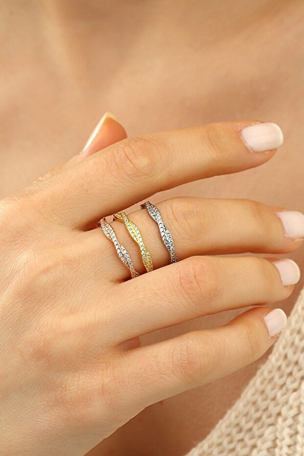 Gümüş Örme Tamtur Yüzük - 3