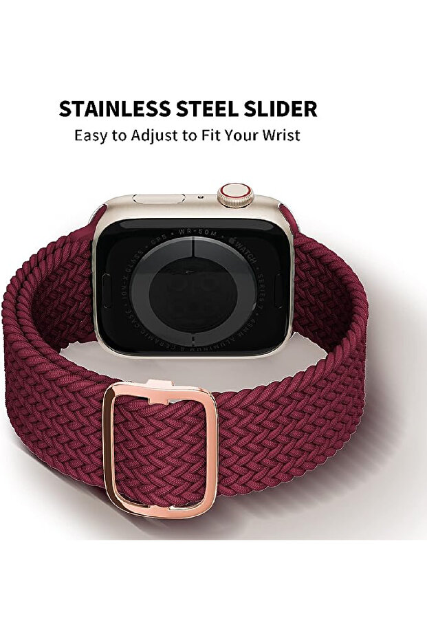 Apple Watch Uyumlu 38mm 40mm 41mm 2 ADET SET 1/2/3/4/5/6/se/7/8/9 Kordon Loop Örgülü Kordon - 8