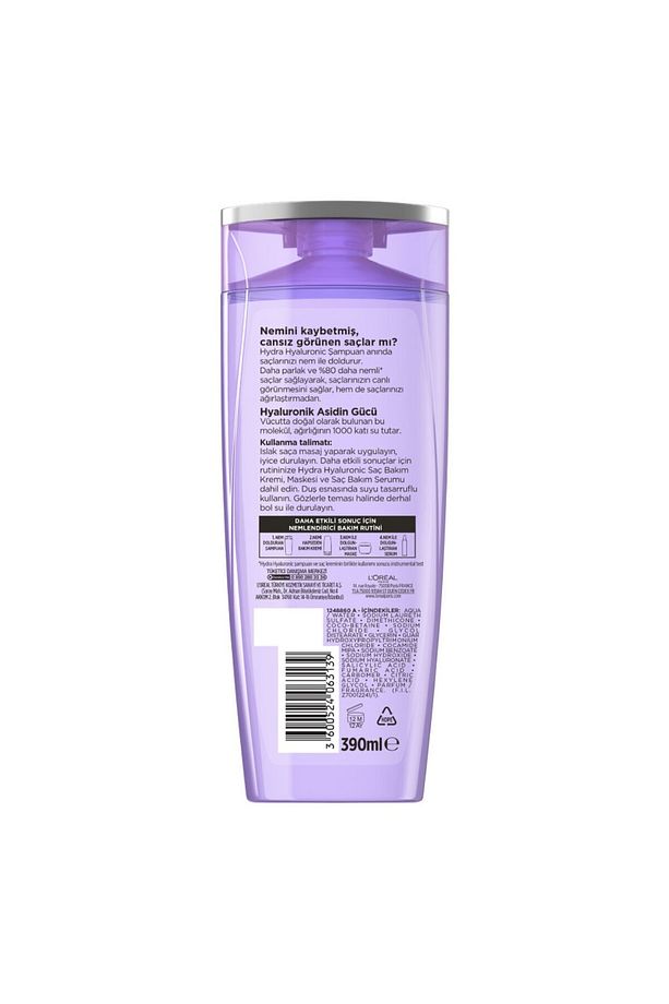 L'Oréal Paris Elseve Hydra [Hyaluronic] Nem Dolduran Şampuan 390 ml 2 Adet - 7