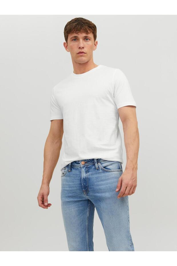 Jack Jones Organic Basic Tee Ss O-neck Noos Men's White T-shirt12156101-01