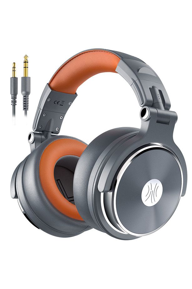 DJ'ler ve Müzik Yapımcıları için 3.5mm ve 6.35mm Çift Aux Girişli Space Gray Profesyonel DJ Kulaklık - 1