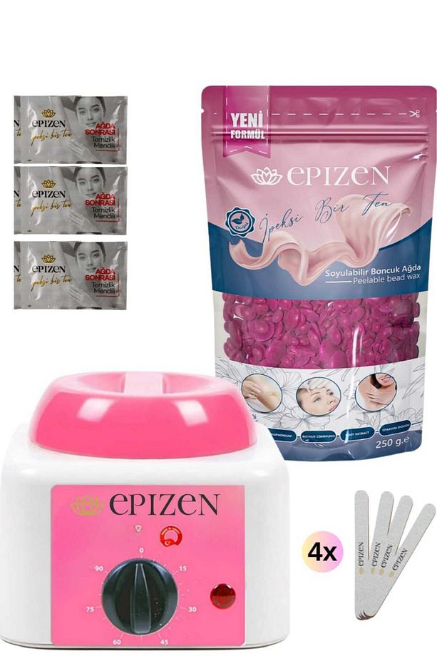 Sir Ağda Makinesi + Hassas Ciltler Için 250 Gr Boncuk Soyulabilir El Ağda - Mendil-Spatula Seti - 2