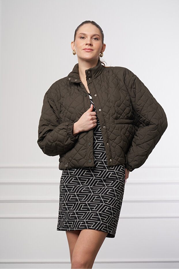 Kapitone Çıtçıtlı Mont - 1