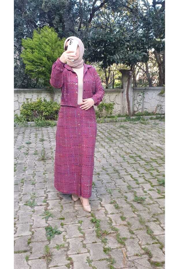 Tesettür etek ceket takım - 1