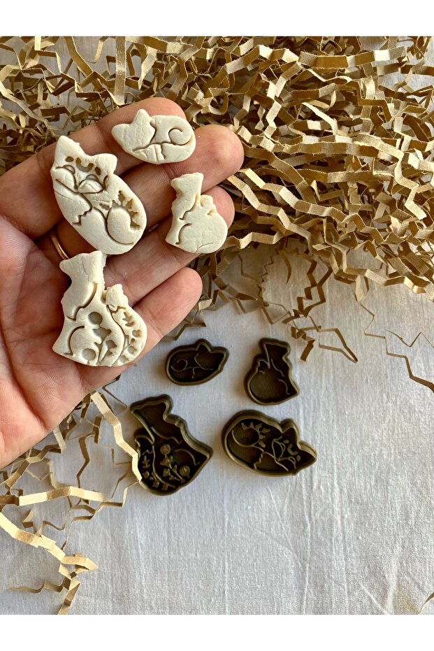 مجموعة قوالب أقراط من طين البوليمر الثعلب - 2