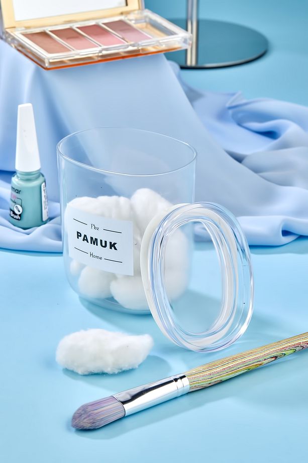 Dekoratif Akrilik Pamuk Saklama Kutusu - Organizeri 400 Ml - 3