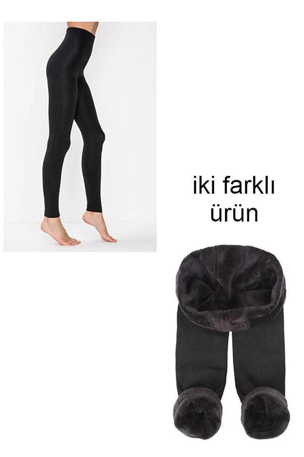 Termal Tayt Ve şardonlu Peluş Tayt Set - 1