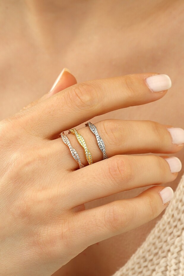 Gümüş Örme Tamtur Yüzük - 4