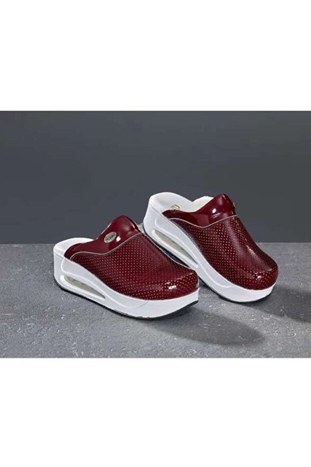 Sole Doctor Nurse Hospital Cook Slippers Claret Red