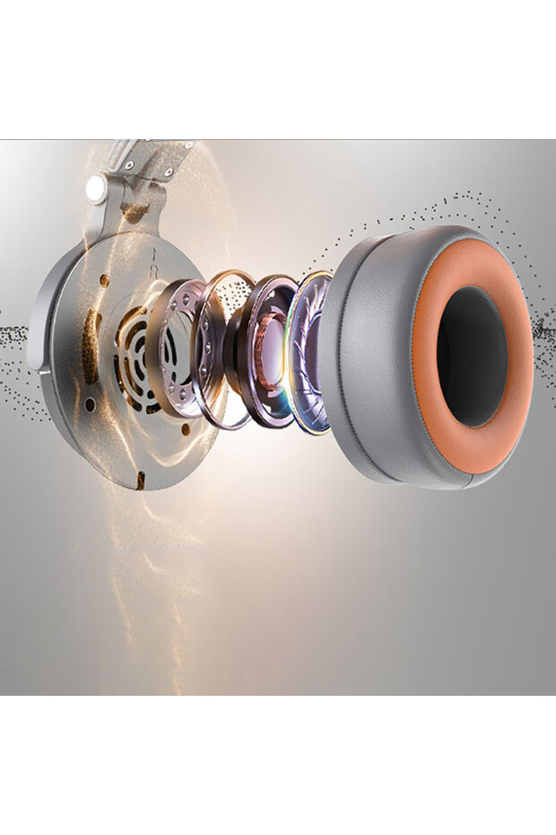 DJ'ler ve Müzik Yapımcıları için 3.5mm ve 6.35mm Çift Aux Girişli Space Gray Profesyonel DJ Kulaklık - 7