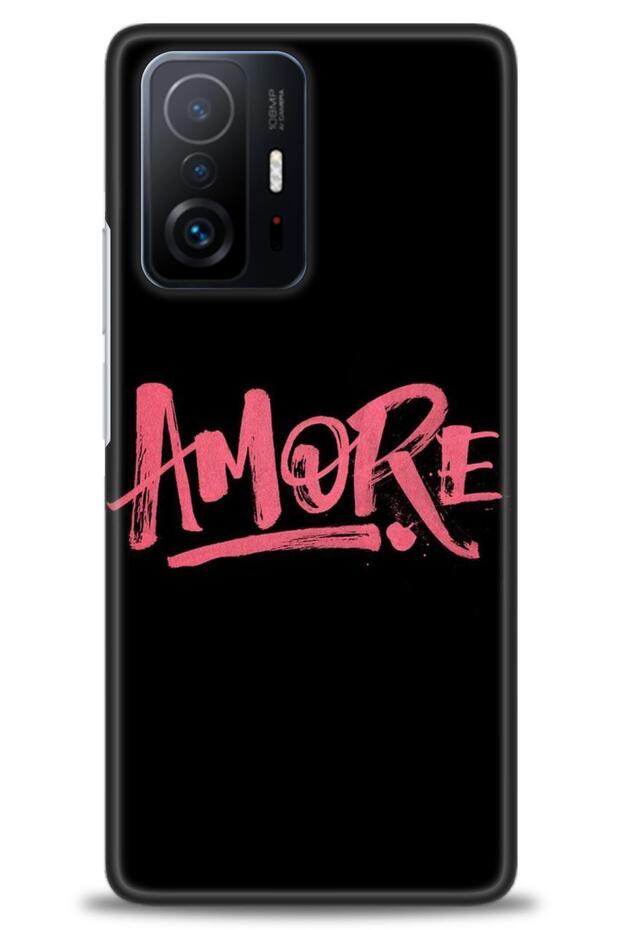 حافظة متوافقة مع هاتف Xiaomi Mi 11T Pro مطبوعة بدقة HD - Amore + واقي شاشة كامل