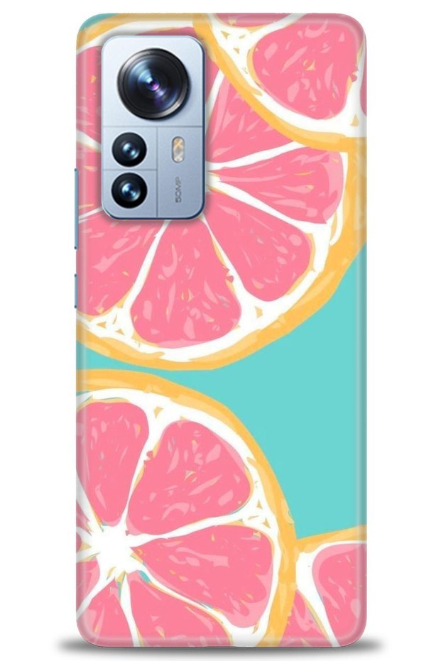 Xiaomi Mi 12 Lite Case Hd Printed Case - Pink Lemon + Full Screen Protector