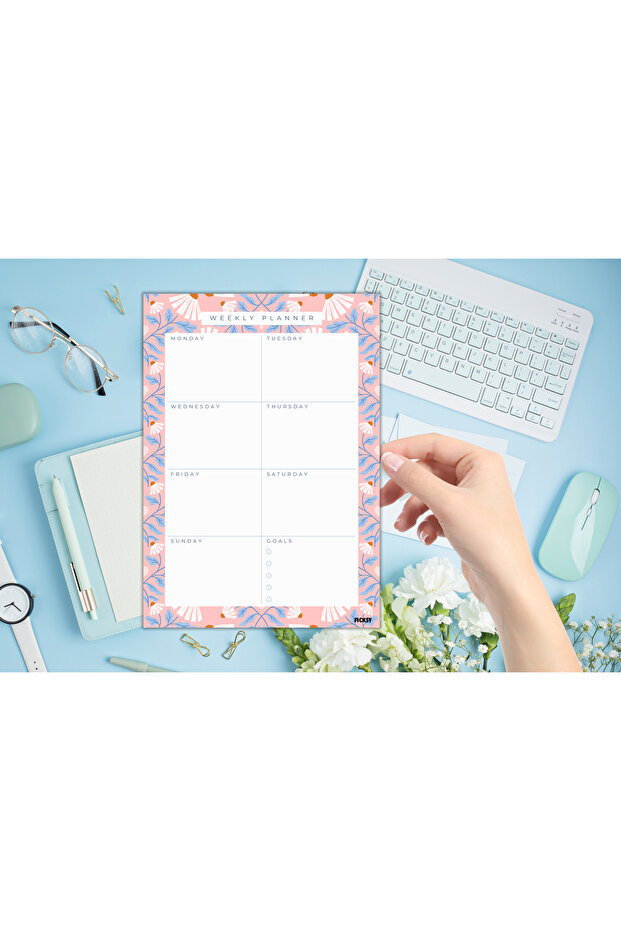 مخطط أسبوعي - مقاس A4 - 30 ورقة - مخطط أسبوعي - 2