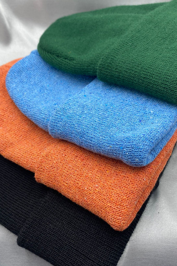 طقم قبعة شتوية محلية أساسية قابلة للطي للجنسين مكونة من 4 قطع - 2