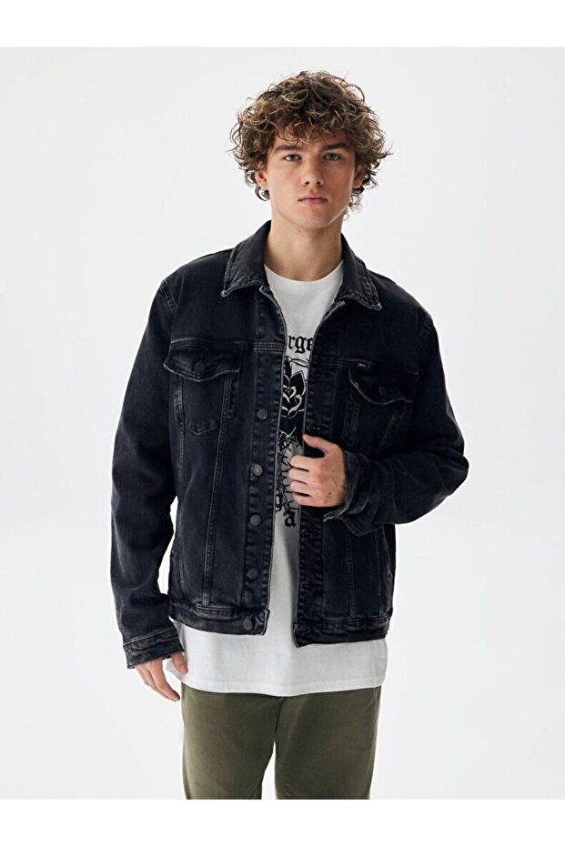 SIMEON BLACK JEAN CEKET - 5