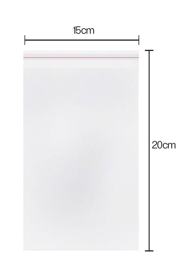 Transparent Bag with Tape 50 pieces (15x20)