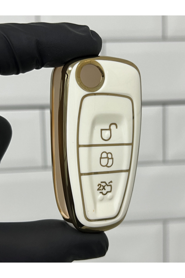 Ford Focus Mondeo Transit Connect Transit Custom C-max Galaxy Switchblade Nano Key Case White